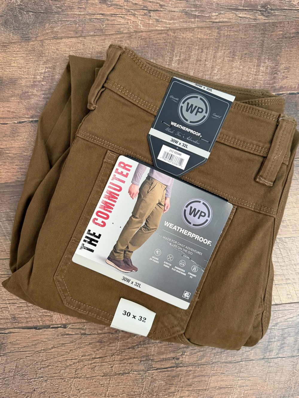 📦 Weatherproof Men's Brown Chinos - The Commuter